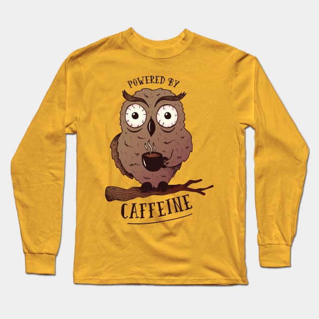 CAFFEINE OWL Long Sleeve T-Shirt by madeinchorley